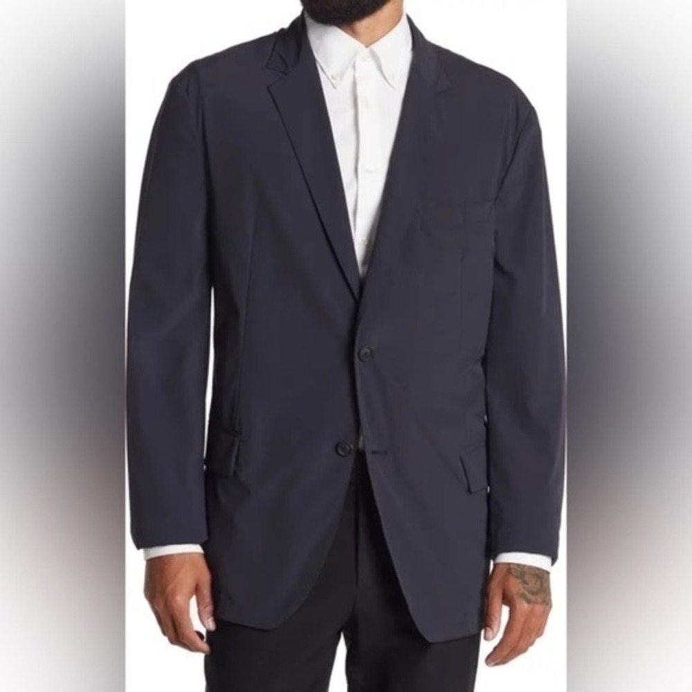 BOSS Hugo Boss Naden Dark Navy Blue Traveler Slim Fit Stretch Sport Coat 40R NWT